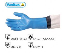 Рукавиці хімічностійкі VENITEX VE920,  хімічностійка